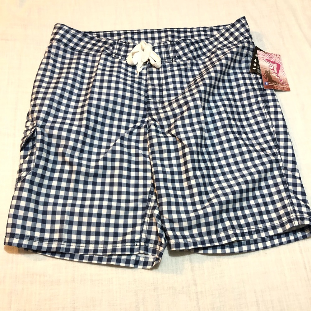 Kanu Surf Misses Lilly Shorts Navy and White NWT